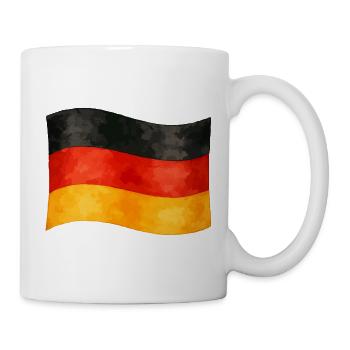 Deutsche Flagge - Tasse - Weiß - Rechts