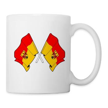 Drapeaux du Burgenland Traversés - Mug blanc - blanc - Droite