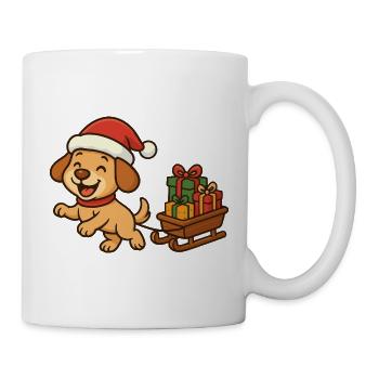 Merry Christmas Dog with Gifts - Mug - white - Right