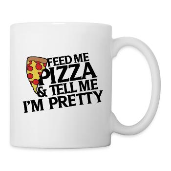 Pizza Slice Pop Art - Tasse - Weiß - Rechts