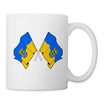 Drapeaux croisés de Basse-Autriche - Mug blanc - blanc - Droite