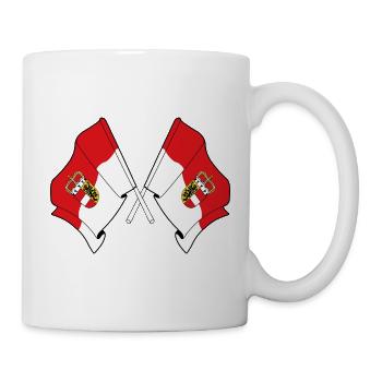 Drapeaux croisés de Salzbourg - Mug blanc - blanc - Droite