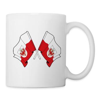 Drapeaux croisés du Tyrol - Mug blanc - blanc - Droite