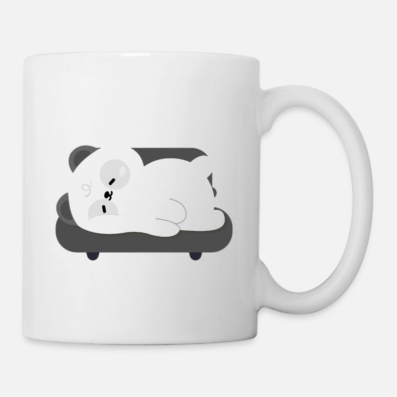 Tired Panda Nap on Sofa - Mug - white