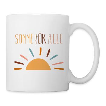 Sun for all, good mood, peace, joy - Mug - white - Right