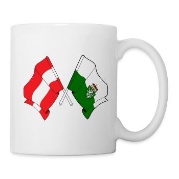 Drapeaux croisés de l’Autriche et de la Styrie - Mug blanc - blanc - Droite