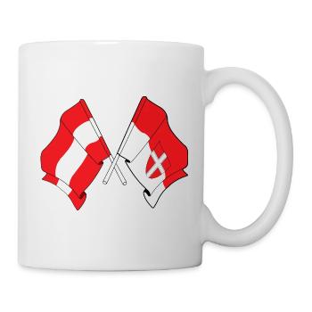 Drapeaux croisés Autriche & Vienne - Mug blanc - blanc - Droite