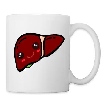 Gallenblasenleber - Tasse - Weiß - Rechts