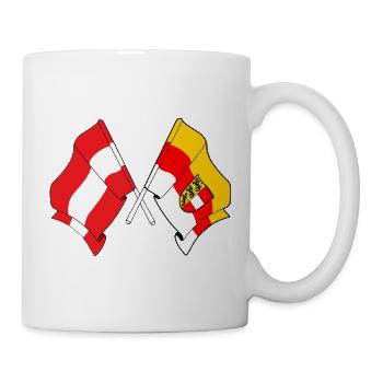 Drapeaux croisés de l’Autriche et de la Carinthie - Mug blanc - blanc - Droite