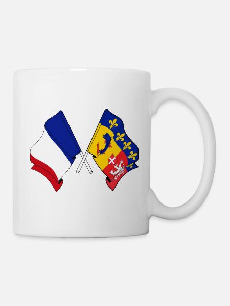 Rhône-Alpes-Herzfrequenz FR - Tasse - Weiß