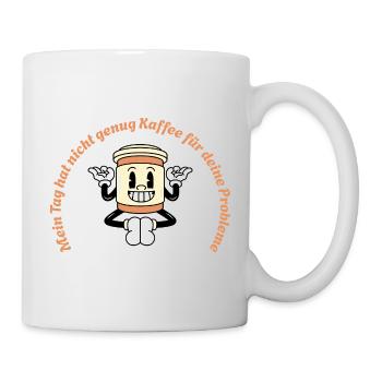 Pouvoir du café Plus de café Plus de courage - Mug blanc - blanc - Droite