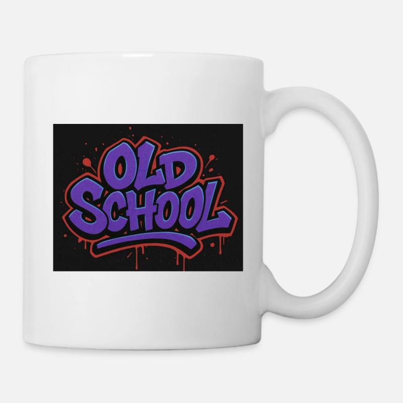 Lettrage à l’ancienne - Mug blanc - blanc