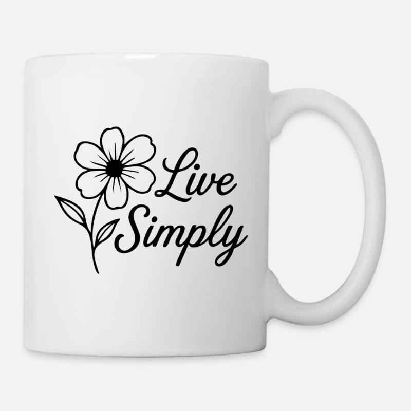 Live Simply - Tasse - Weiß