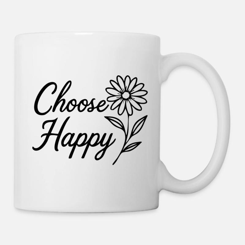 choose happy - Mug - white