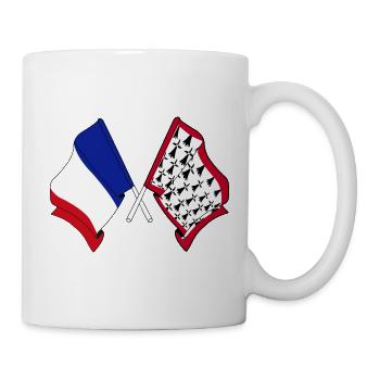 Limousin und französische Flagge - Tasse - Weiß - Rechts