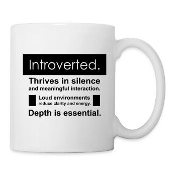 Introverti - Mug blanc - blanc - Droite