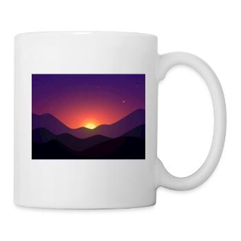 Sunset mountain in gradient - Mug - white - Right