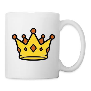 Goldene König Krone Juwelen Vektor - Tasse - Weiß - Rechts