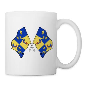 Drapeaux du Dauphiné croisés - Mug blanc - blanc - Droite