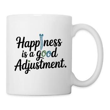 Chiropractor Happiness Is A Good Adjustment Expert - Mug - white - Right