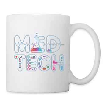 MedTech Labor Neon Wissenschaftsdesign - Tasse - Weiß - Rechts