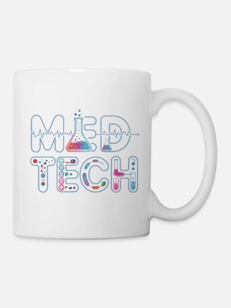 MedTech Labor Neon Wissenschaftsdesign - Tasse - Weiß