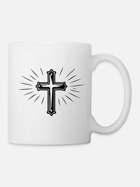Kreuz Christlich Symbol - Tasse - Weiß