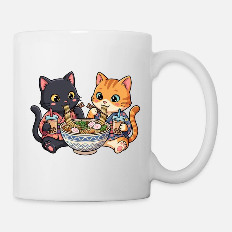 Bubble Tea Ramen pour chats - Mug blanc - blanc