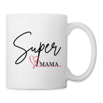 Super-Mama - Tasse - Weiß - Rechts