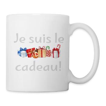 Je suis le cadeau: cadeaux festifs - Mug blanc - blanc - Droite