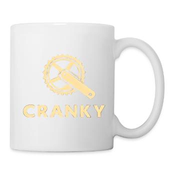 Grumpy Cranky Bicycle Crank Motif - Mug - white - Right