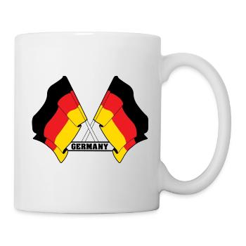Germany Crossed Flags - Mug - white - Right