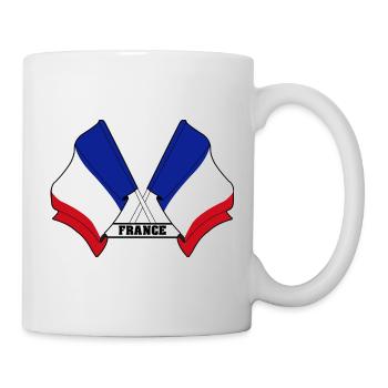 Drapeau français croisé - Mug blanc - blanc - Droite