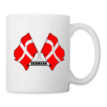 DANEMARK – Drapeaux croisés - Mug blanc - blanc - Droite