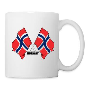 Norway Flag Crossed - Mug - white - Right