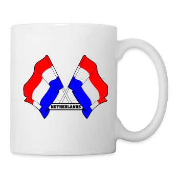 Drapeaux croisés des Pays-Bas - Mug blanc - blanc - Droite