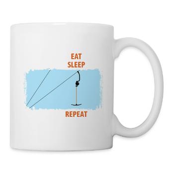 Ankerlift | Eat Sleep Lift Repeat | Skiing - Mug - white - Right