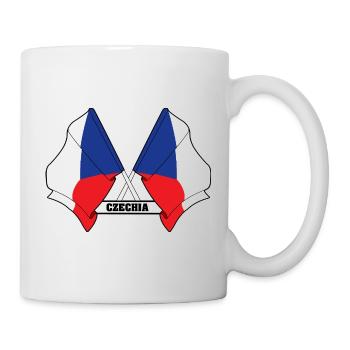 RÉPUBLIQUE TCHÈQUE – Drapeaux croisés - Mug blanc - blanc - Droite