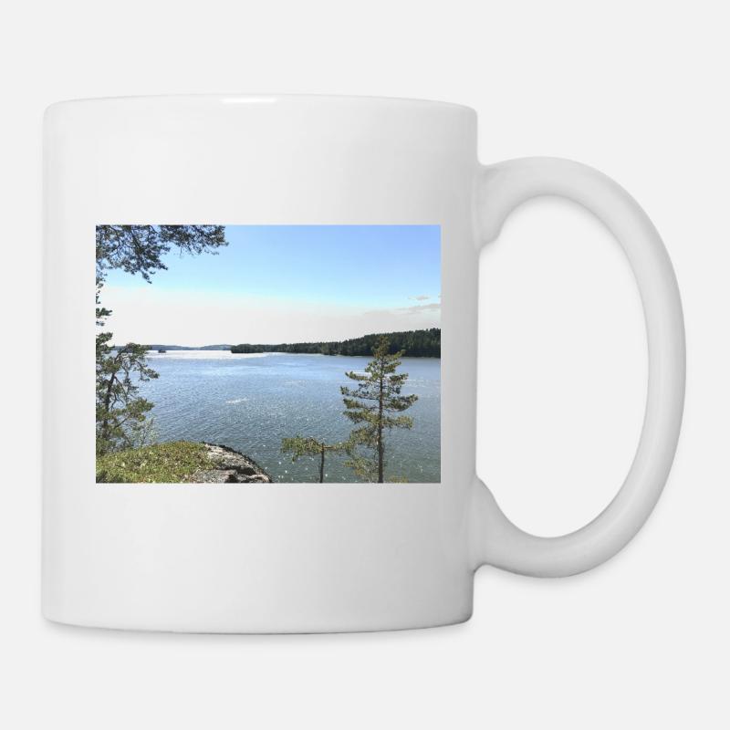 Lake landscape, nature moment - Mug - white