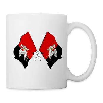 Drapeaux croisés du Buckinghamshire - Mug blanc - blanc - Droite