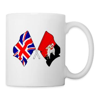 Buckinghamshire & Großbritannien gekreuzt - Tasse - Weiß - Rechts