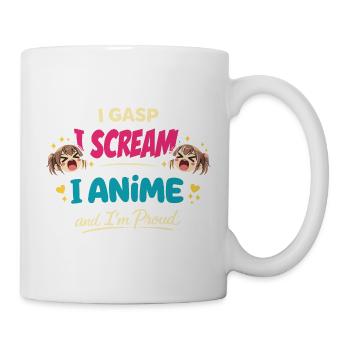 Anime-fangirl Schreit Anime-reaktion - Tasse - Weiß - Rechts