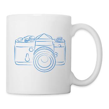 Kamera blau - Tasse - Weiß - Rechts