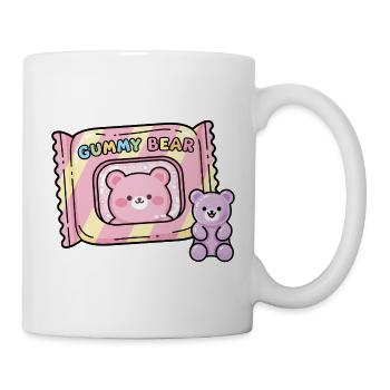 Gummy Bear Candy Pop Illustration - Tasse - Weiß - Rechts