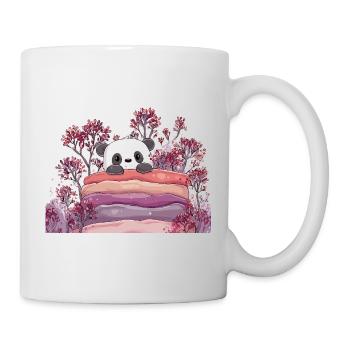 Panda on sweet macaron cake - Mug - white - Right