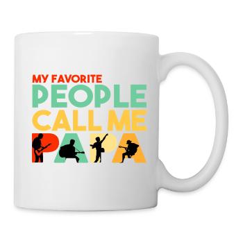Meine Lieblingsleute nennen mich Papa Gitarrist - Tasse - Weiß - Rechts