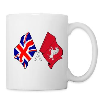 Kent Flag + Great Britain Flag - Mug - white - Right