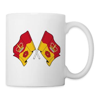 Drapeaux croisés du Hampshire - Mug blanc - blanc - Droite