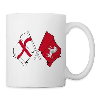 Kent Crossed with England Flag - Mug - white - Right