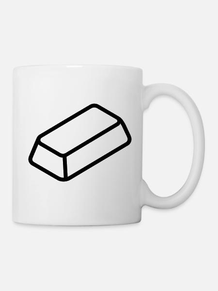 Goldbarren - Tasse - Weiß